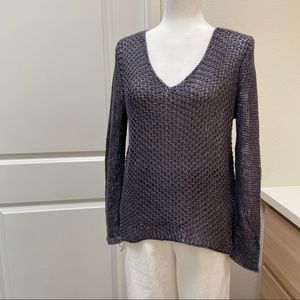 Helmut Lang V-neck linen knit